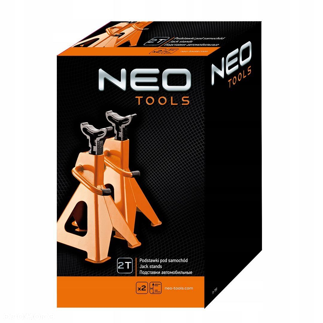 NEO TOOLS PODSTAWKI KOBYŁKI POD SAMOCHÓD WARSZTATOWE 2T 2SZTUKI 11-751 - 3