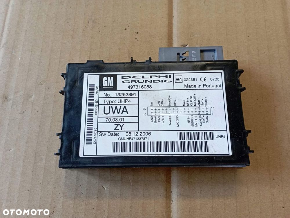 OPEL CORSA D MODUŁ STEROWNIK BLUETOOTH 13252891 - 2