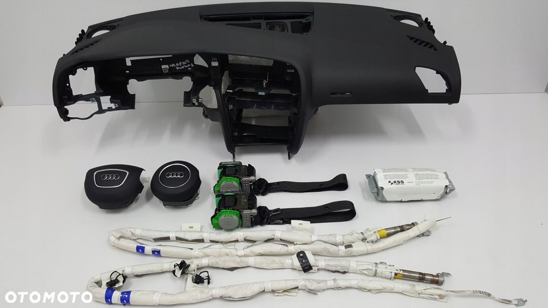 AUDI A5 LIFT DESKA ROZDZIELCZA KONSOLA KOKPIT PULPIT PODUSZKI AIRBAG AIR BAG PASY KURTYNY KIT SET - 1