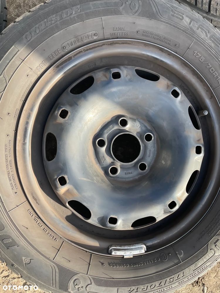 Koło felgi z oponami dunlop 14' 5x100 ET35 6Q0801027R POLO 9N SKODA FABIA I IBIZA IV - 10