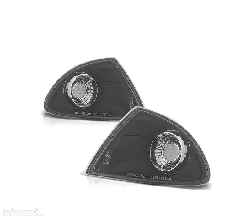 PISCAS FRONTAIS BMW E46 BERLINA E46 98-01 FUNDO PRETO - 1