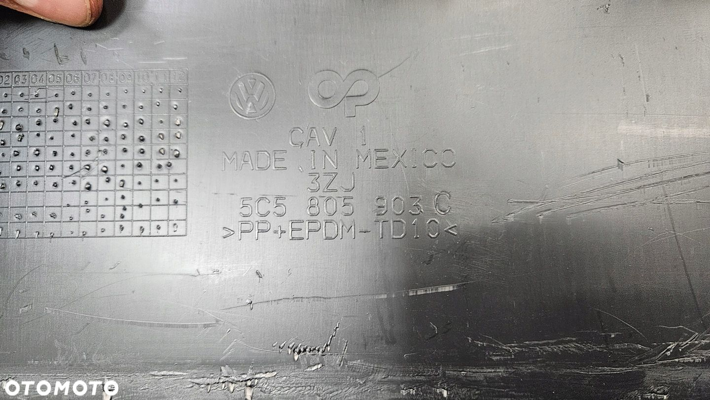 DOKŁADKA SPOILER HOKEJ DOLNY PRZEDNI VW BEETLE 5C5805903C NOWA - 8