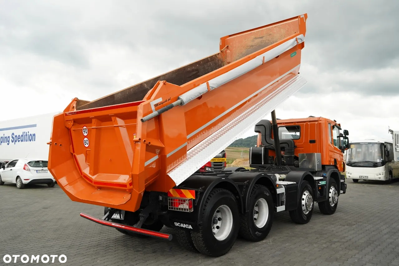 Scania P 410 / 8x4 / WYWROTKA TYLNOZSYPOWA / 21 TON ŁADOWNOŚCI / OPONY 100% - 5