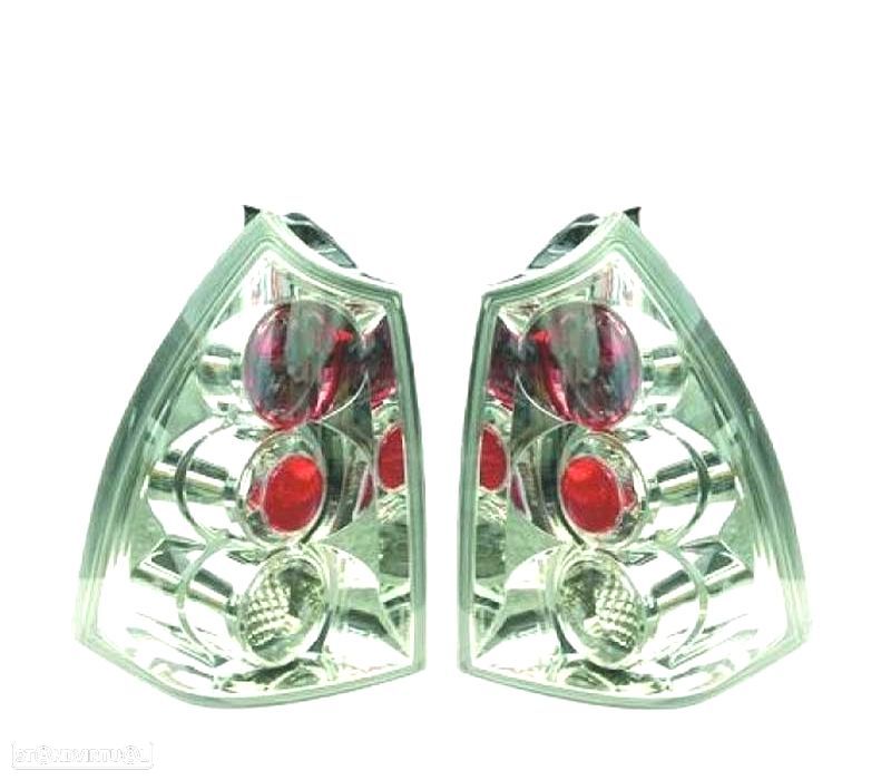 FAROLINS TRASEIROS PEUGEOT 307 SW 01-05 CROMADO - 1