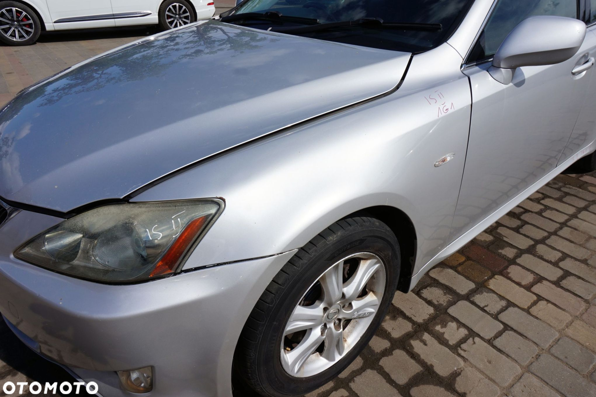 MASKA ZDERZAK BŁOTNIKI LAMPY IS II E2 1G1  LEXUS 2005-2010 SREBRNY PRZÓD KOMPLETNY - 6