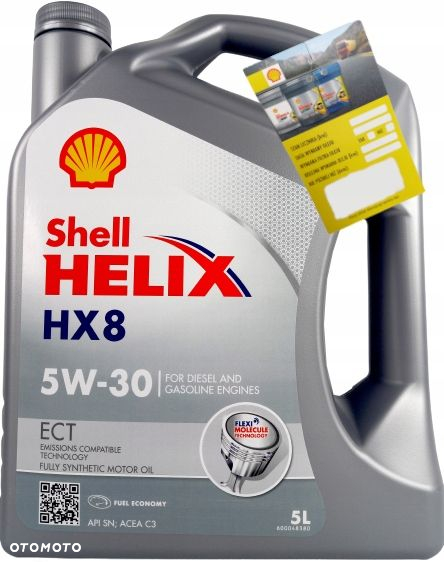 5W30 SHELL HELIX HX8 ECT 5L  ZAWIESZKA GRATIS