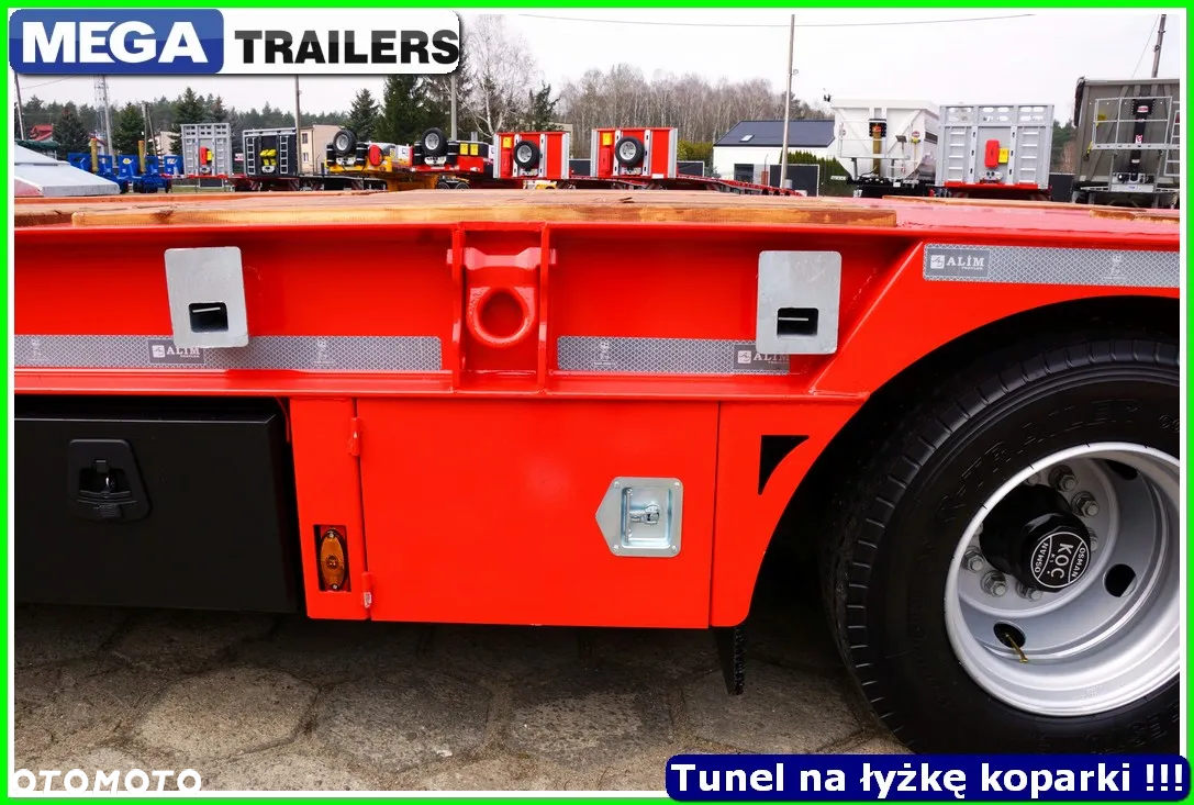 Mega Nisko podłoga 4 osie,  dł. 9,50 m, TUNEL na RAMIĘ KOPARKI !!! - 24
