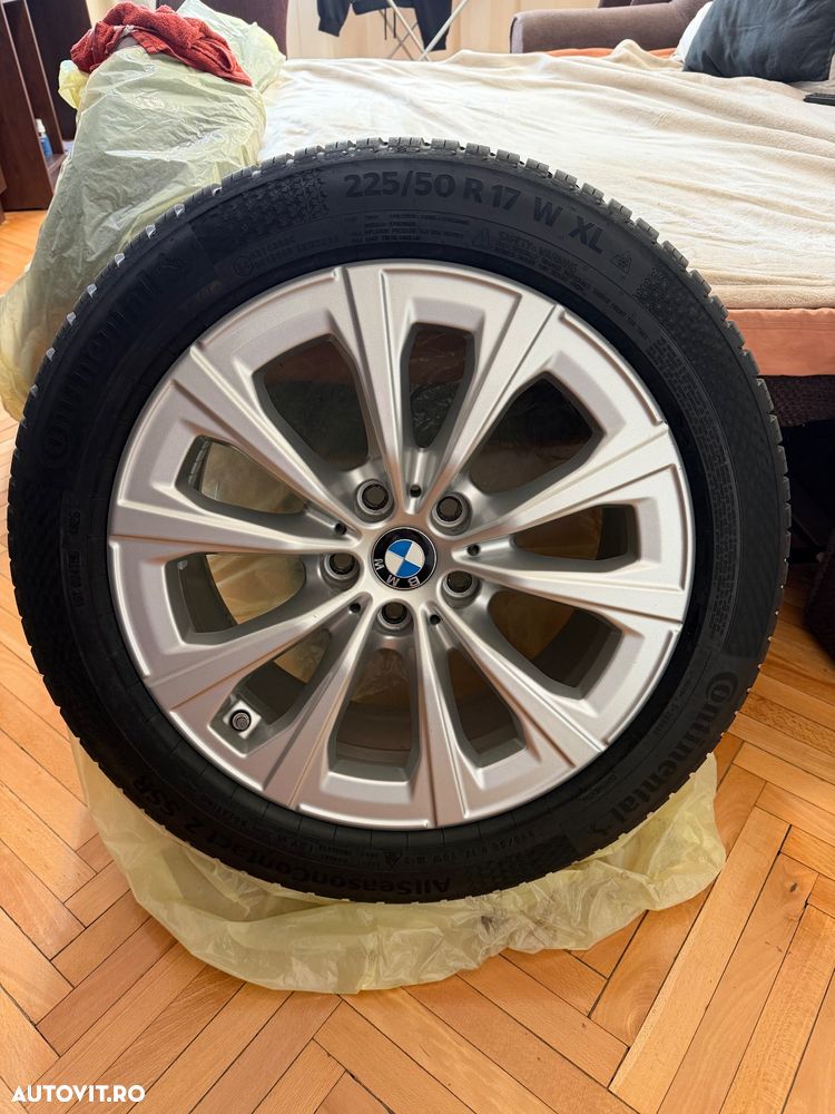 Set 4 Jante Bmw R17 Styling 775 V-Spoke + 4 Anvelope Continental 225/50/17 AllSeason RunFlat DOT2025 - 3
