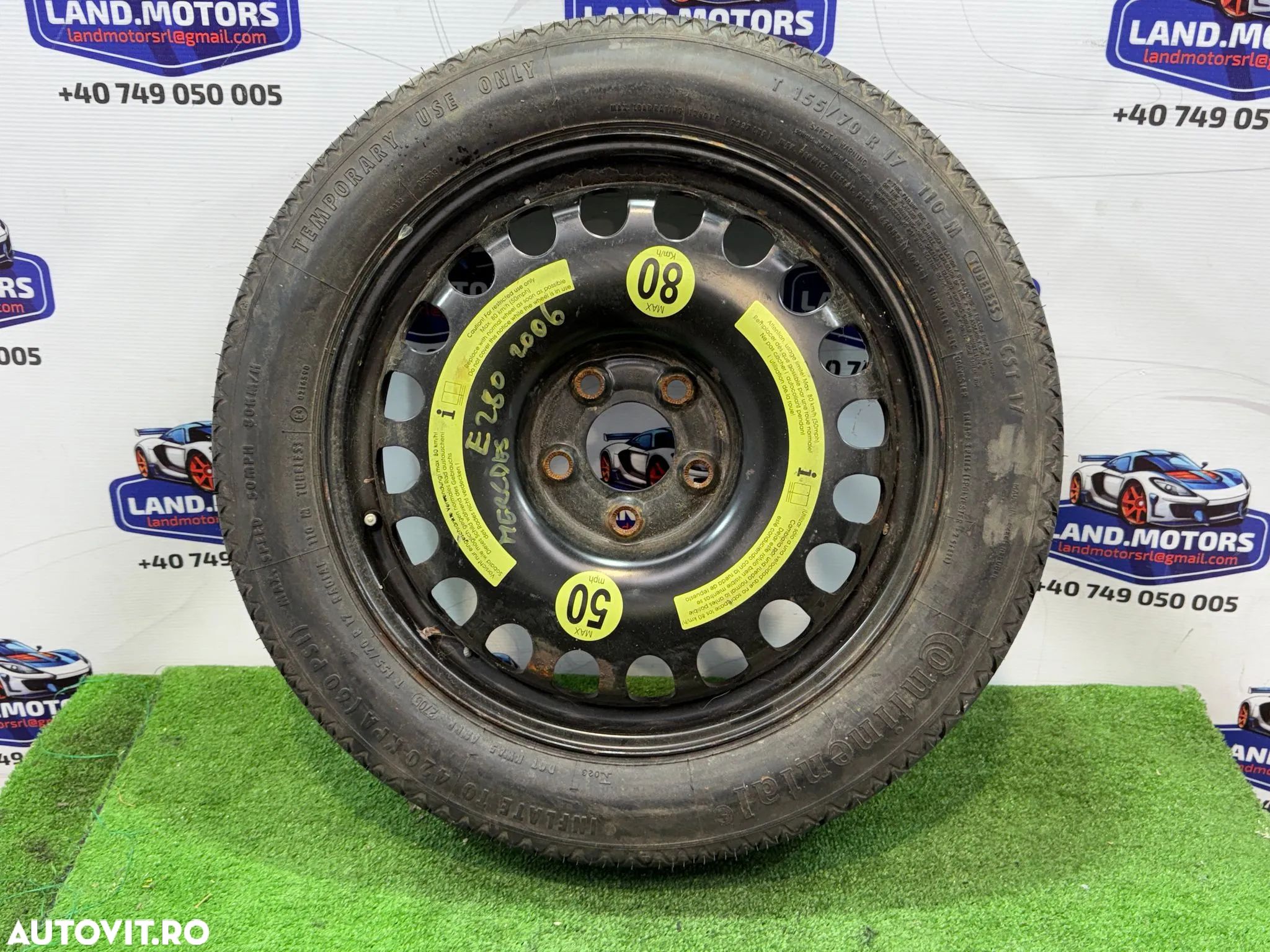 ROATA REZERVA MERCEDES BENZ W211 E280 CDI 2006 COD OEM T15570R17 T155/70R17 2002-2009 - 1