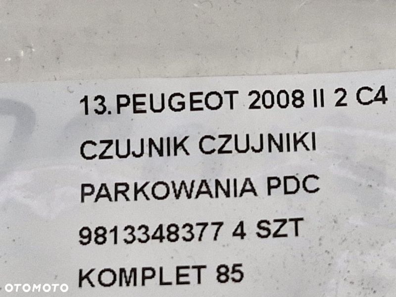 PEUGEOT 2008 II 2 C4 III CZUJNIK CZUJNIKI PARKOWANIA PDC 9813348377 4 SZT KOMPLET - 5