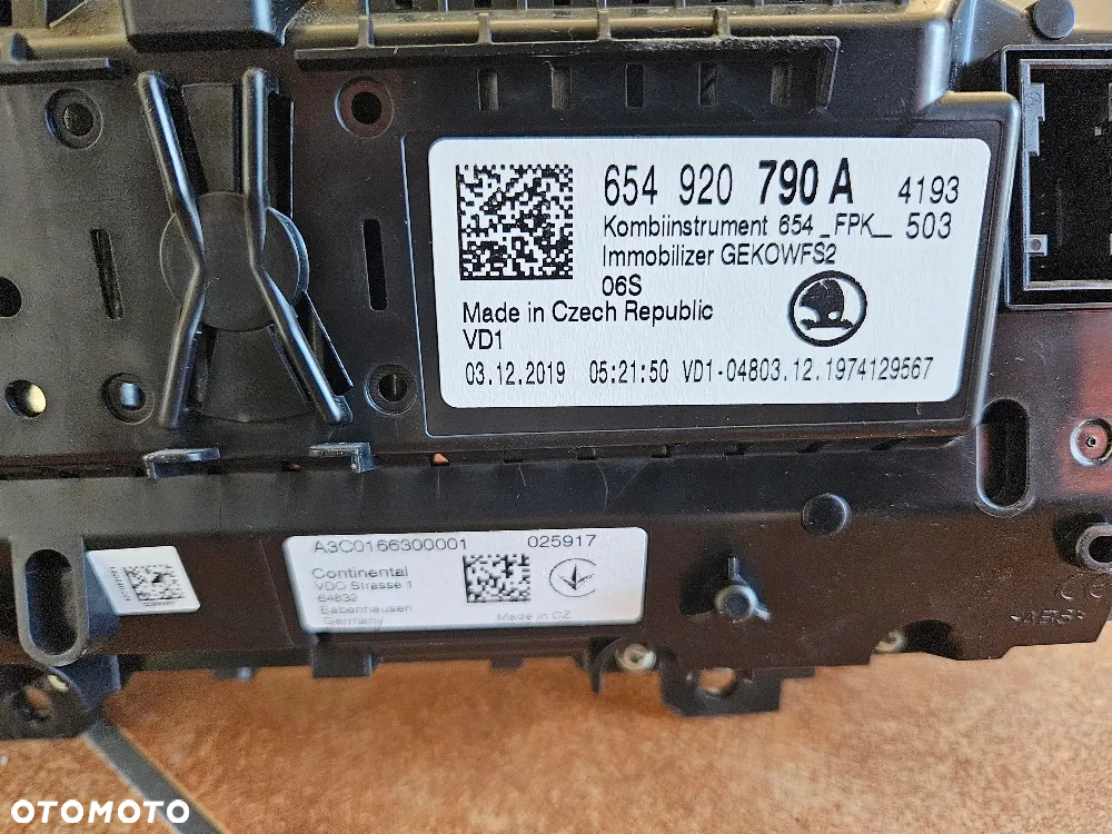 Skoda Kamiq 1.5 TFSI  150 koni Zestaw do odpalenia Komputer Licznik Komplet - 5