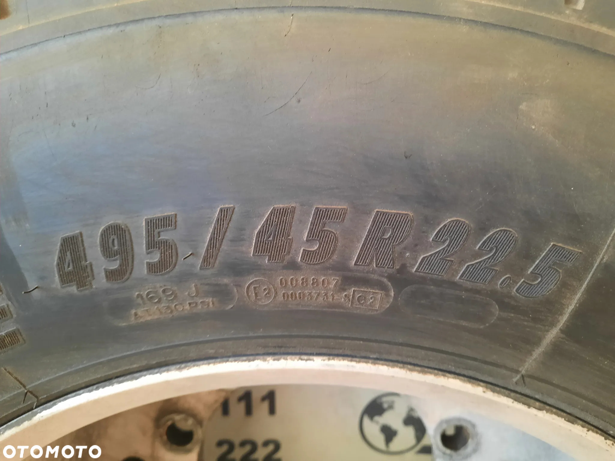 Koło opona alufelga felga 17 x 22.5 / 22.5 x 17 / 495/45 r 22,5 / ALCOA 840512 - 4