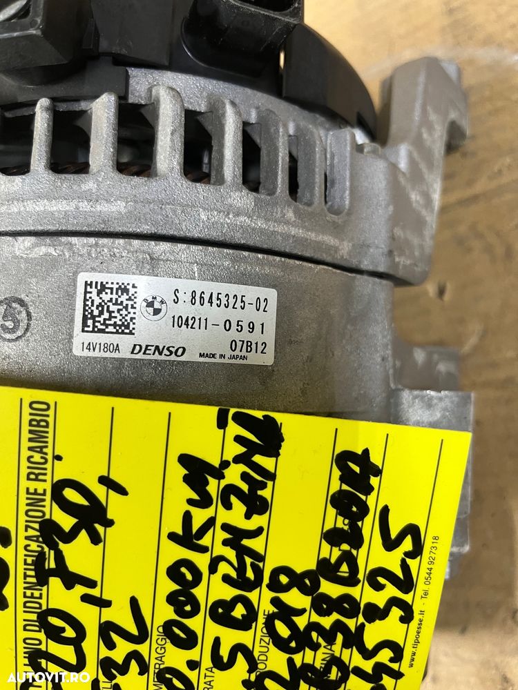 Alternator 8645325 BMW f20 f30 f32 f33 1.5 benzina 2018 - 4