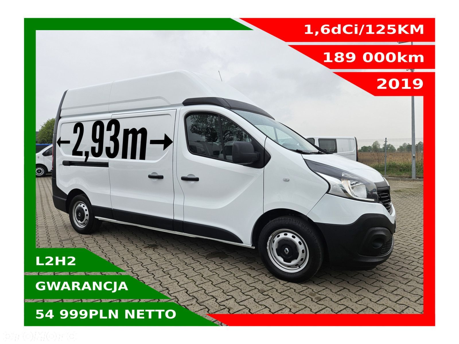 Renault Trafic L2H2 *54999zł NETTO* 1,6dCi/125KM - 1
