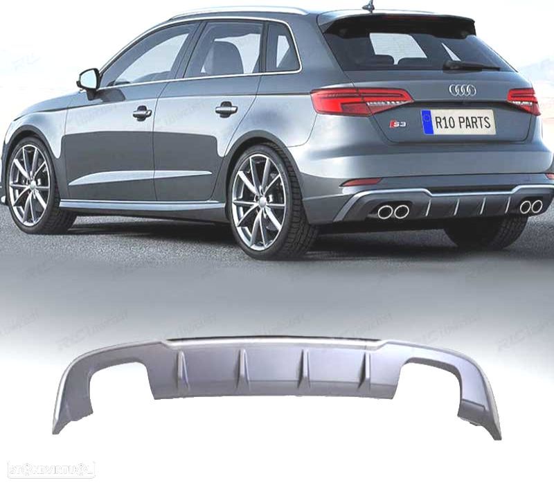 DIFUSOR AUDI A3 HATCHBACK 17-20 LOOK S3 - 1