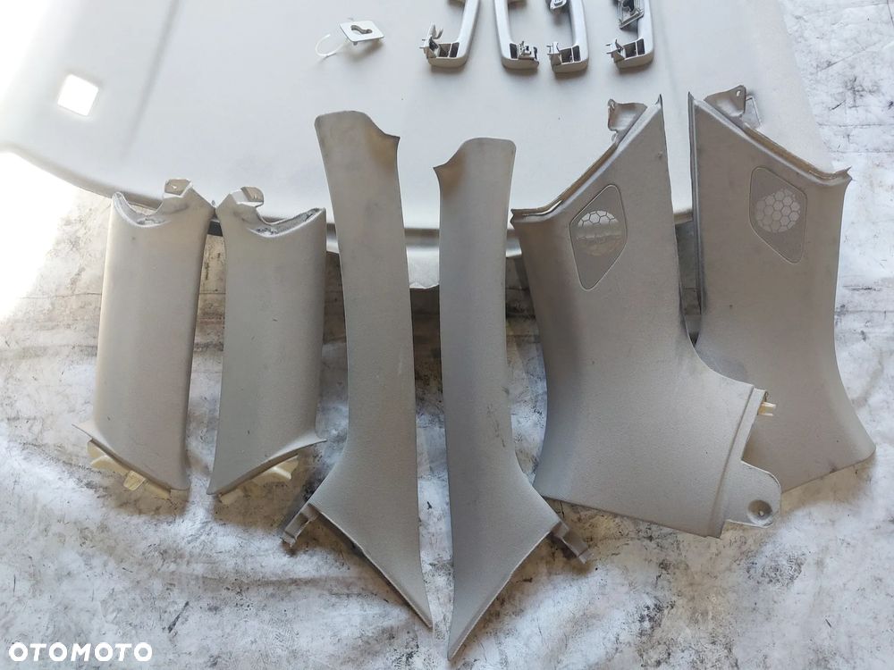 Podsufitka dach jasna beż beżowa Audi A6 C6 Avant Kombi s-line osłona słupka słupków przysłonki lampka kabiny KOMPLET - 4