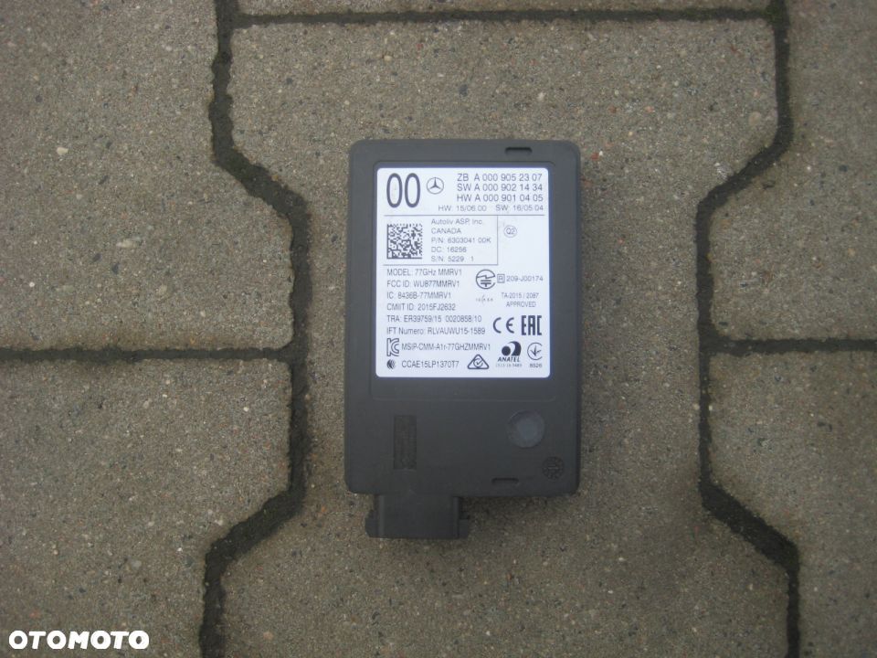 MERCEDES 213 e klasa 222 W222 S KLASA RADAR SENSOR A0009052307