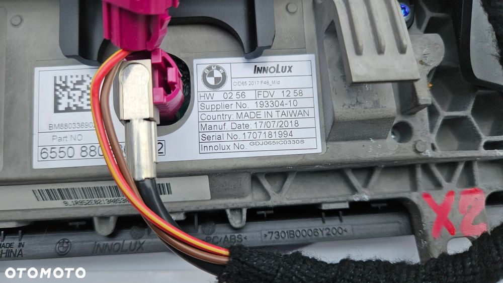 BMW X1 F48 X2 F39 Centralny wyświetlacz informacyjny Monitor Wyświetlacz Ekran 8803369 - 7