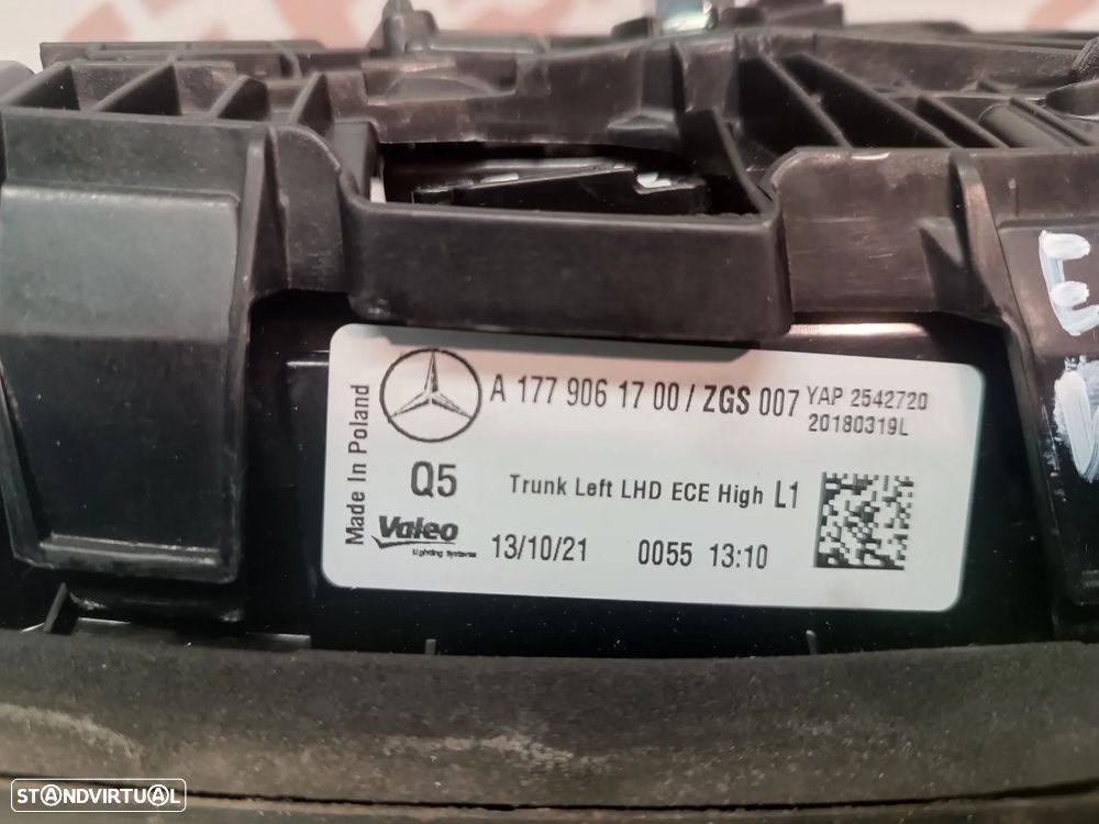 FAROLIM DA MALA MERCEDES CLASSE A W177 - ESQUERDO A1779061700 / DIREITO A1779061800 - 3