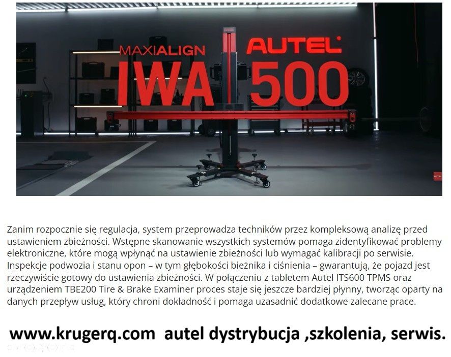 Autel MaxiAlign IWA500 geometria kół 3D - 17
