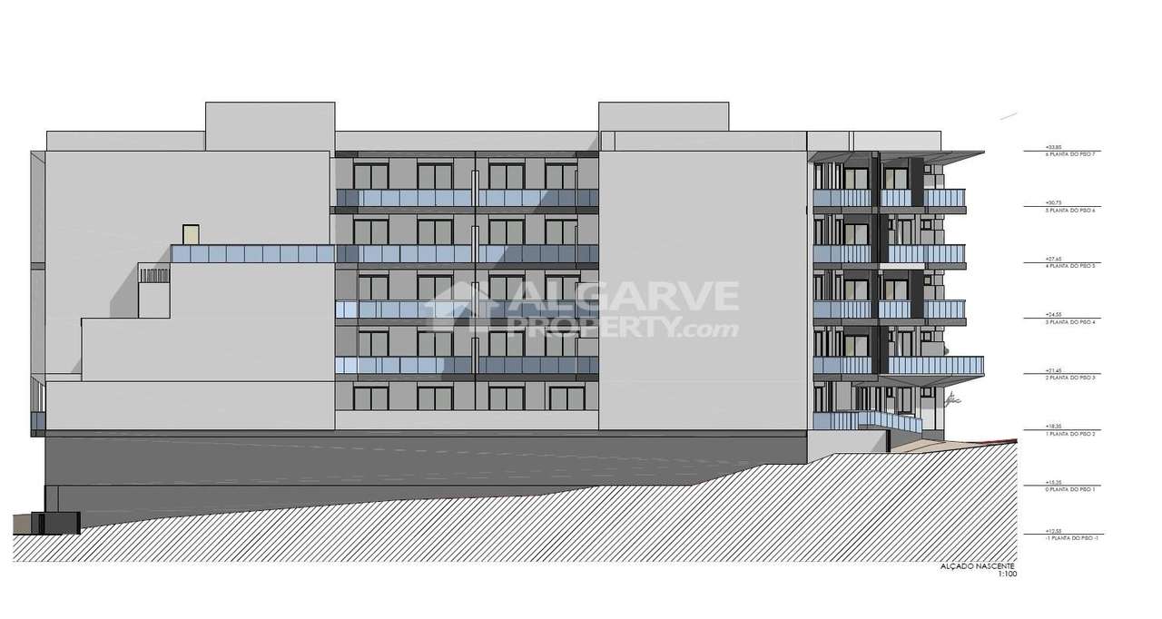 Terreno com projeto Exclusivo em Quarteira a 350m da Praia - Grande imagem: 2/6