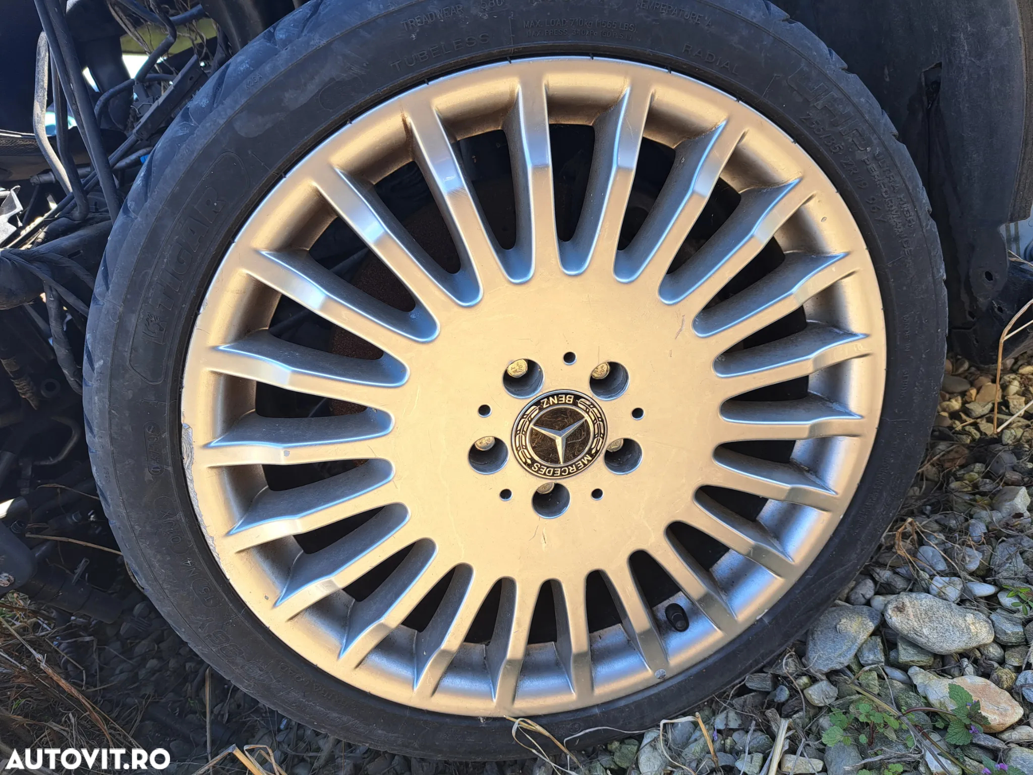 Set Jante Roti BBS originale Mercedes CL W216 S-class W221 8.5Jx19H2 ET43 255/35/ZR19 Style 22 Spoke - 5