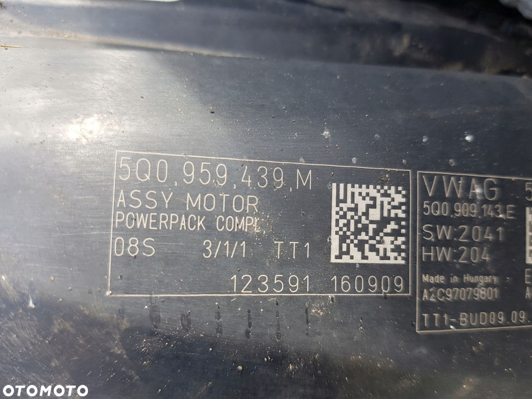 VW TOURAN 3 III 15r- 5T MAGLOWNICA PRZEKŁADNIA EUROPA 5Q1423105G 5Q0959439M - 5