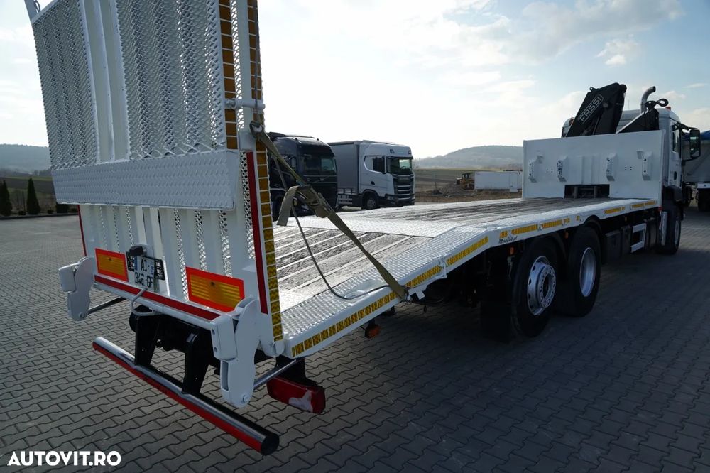 MAN TGS 26.360 / 6X2 / REMORCA AUTO + FASSI F 190A.22 / COMANDE HIDRAULICE / TROLIU / - 12