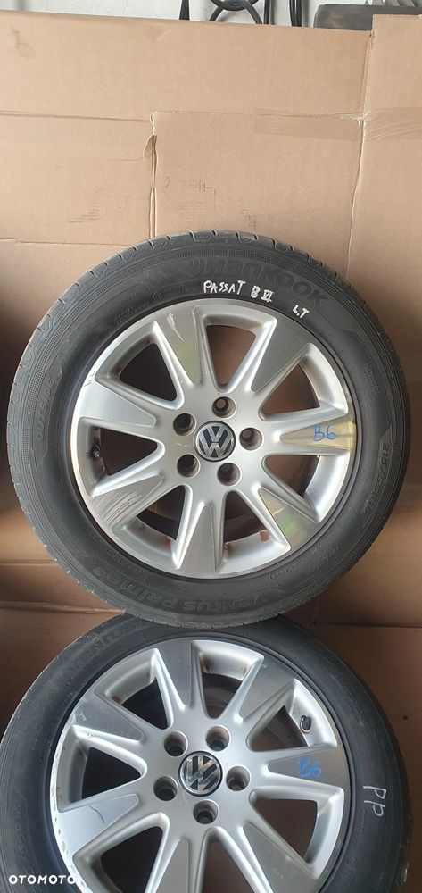 Alufelgi z oponami alusy felgi aluminiowe 5x112 7J ET45 215/55 R16 VW Passat B6 3C0601025AE - 6