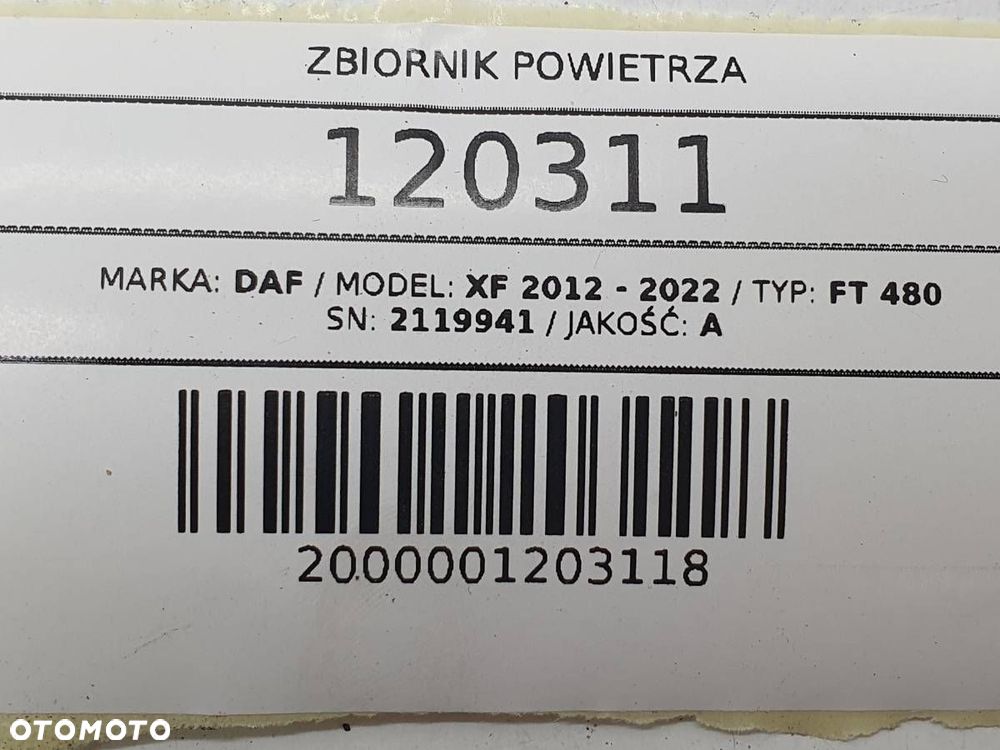 ZBIORNIK BUTLA POWIETRZA 7L 2119941 DAF XF 106 LIFT 2021 - 7