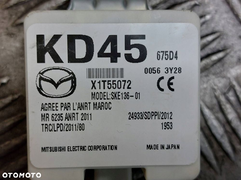 ZESTAW STARTOWY STEROWNIK MAZDA 6 III GJ 2.2 D SH4K18881B 1DGHT7E - 9