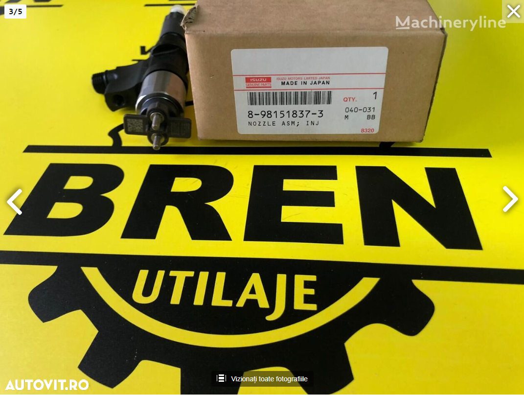 Injector ISUZU (8-98151837-2) pentru excavator HITACHI ZX210H-3 ZX200-3 ZX350-3 4HK1 6HK1 - 3