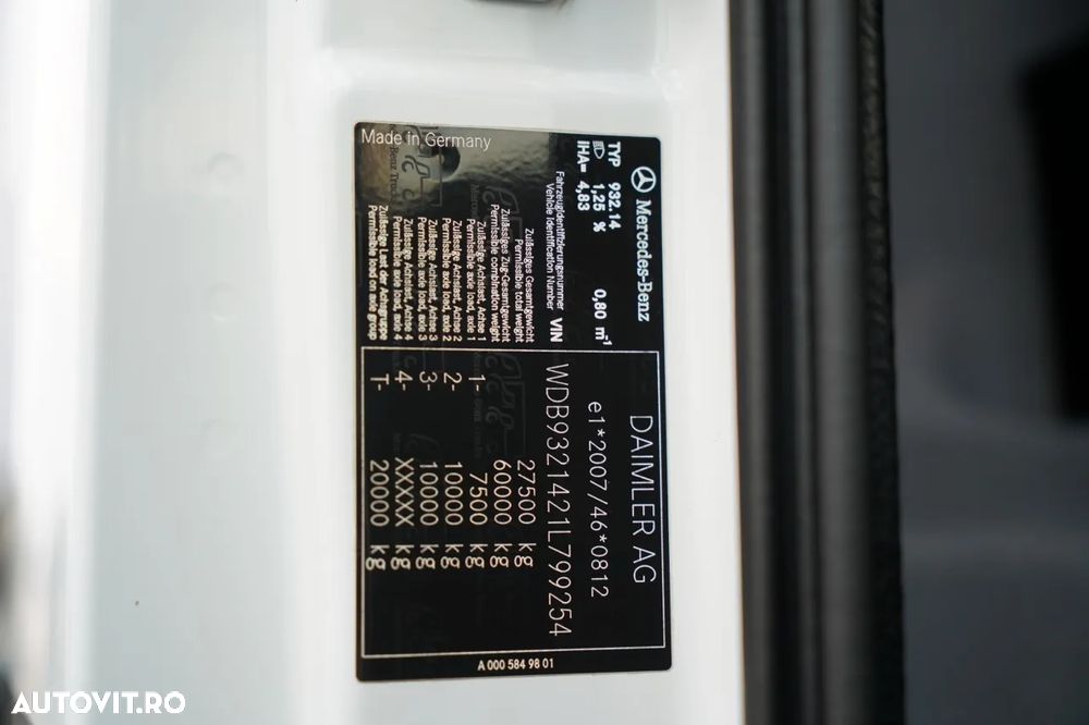 Mercedes-Benz ACTROS 2644 / 6X4 / BASCULATOR / 2X PLĂCI HIDRAULICE / + HIAB 166 ES-5 HDS / TELECOMANDĂ / ROTATOARE / EPS + AMBREIAJ / EURO 5 - 36