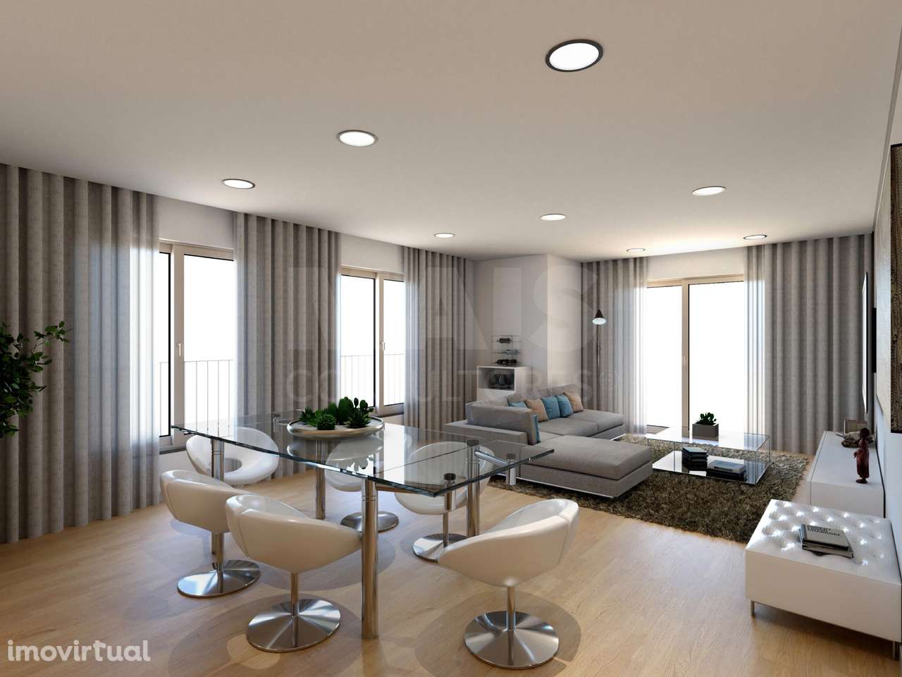 Apartamento T3+1 com varanda, terraço e garagem box no Montijo. - Grande imagem: 3/17