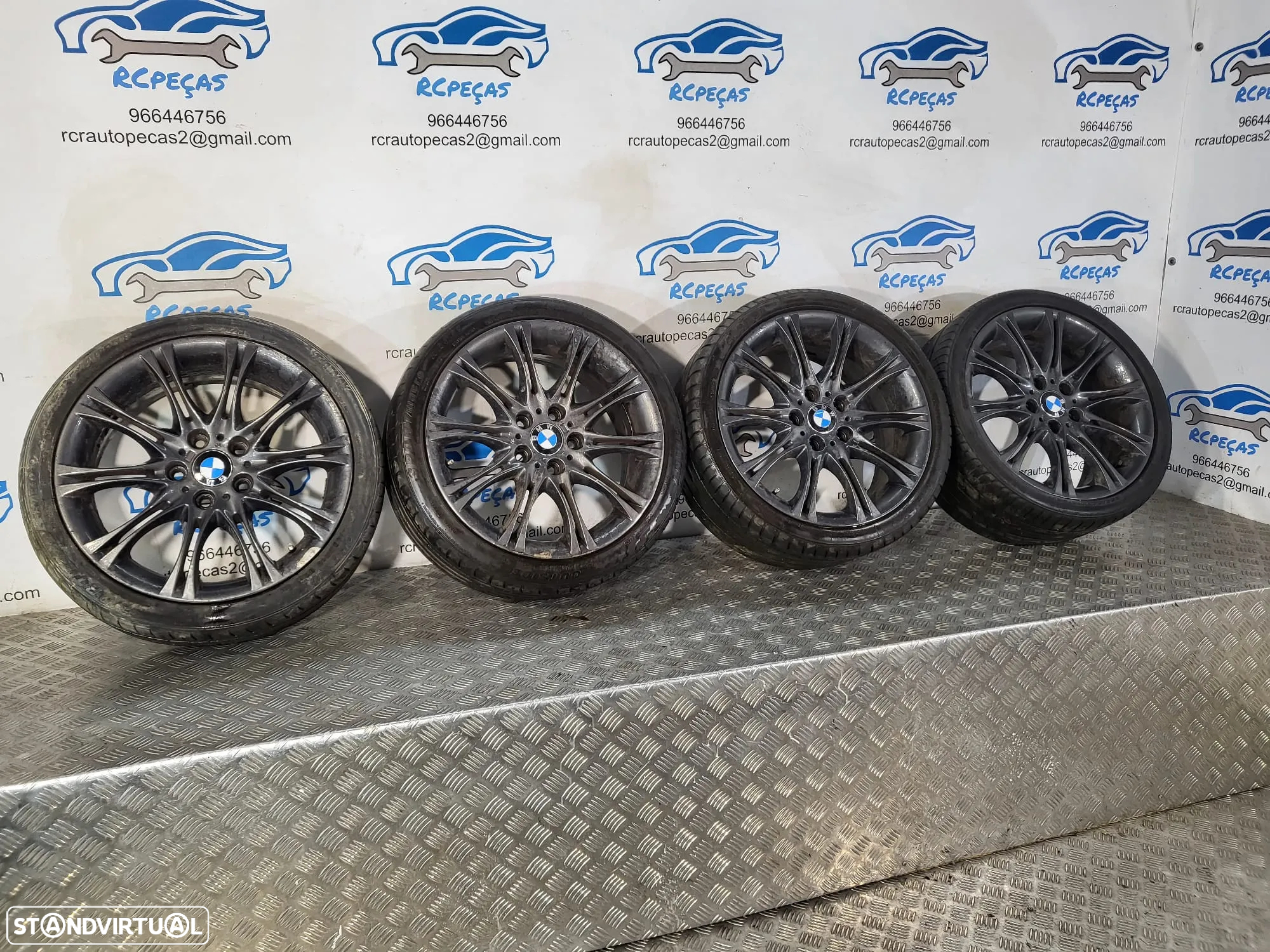.Conjunto Jantes 18 Originais Pack M Style 135 BMW Serie 3 E46 8J 8.5J ET47 ET50 5x120 7896490 7896470 - 3