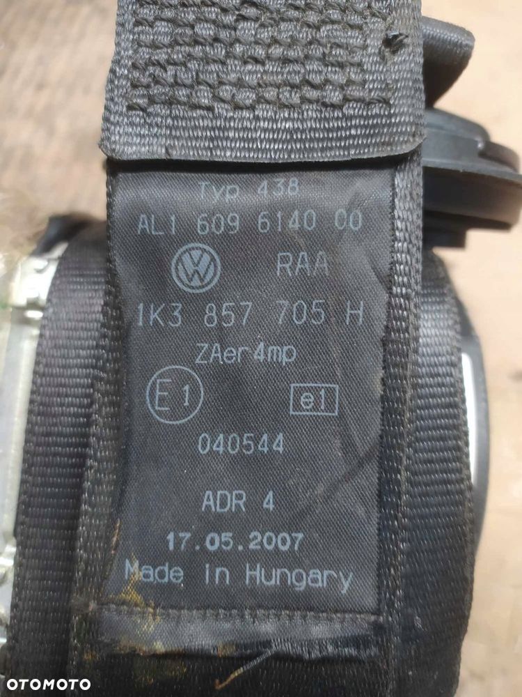 VW GOLF V PAS BEZPIECZEŃSTWA NAPINACZ 3D LEWY PRZÓD KIEROWCY 1K3857705H - 2