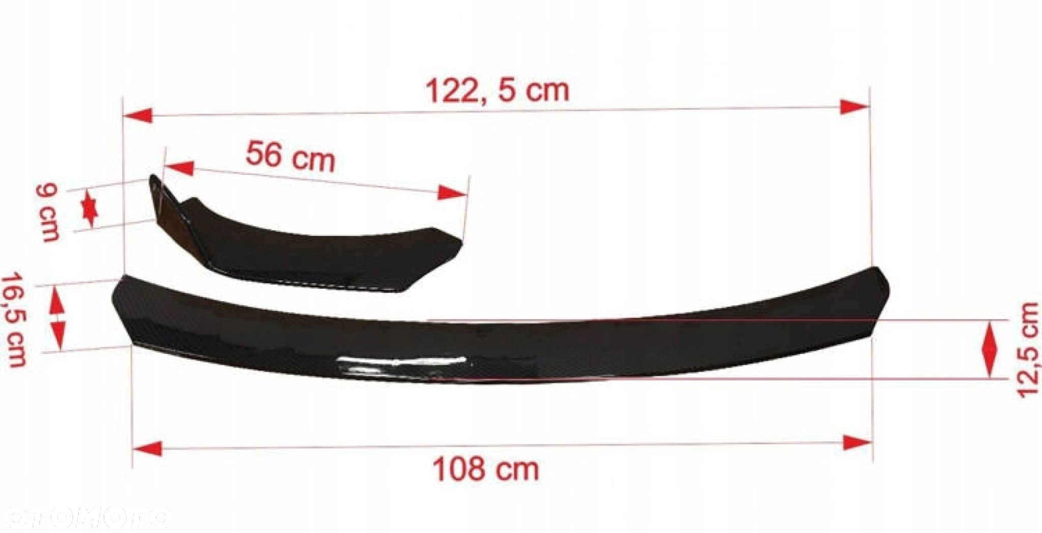 Uniwersalna dokładka przedniego zderzaka carbon - 3