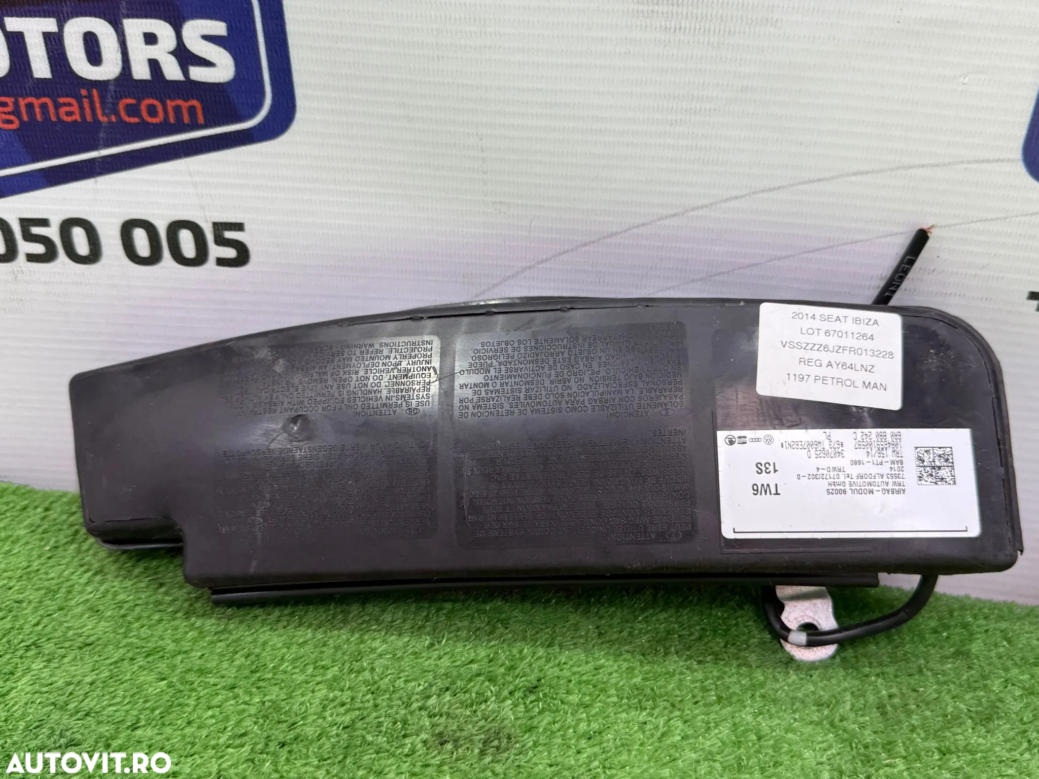 AIRBAG SCAUN DREAPTA ( 2 BUC.) SEAT IBIZA 2014 / VOLKSWAGEN POLO SE TD 2015 COD OEM 6R0880242C 6RS8800242 - 2