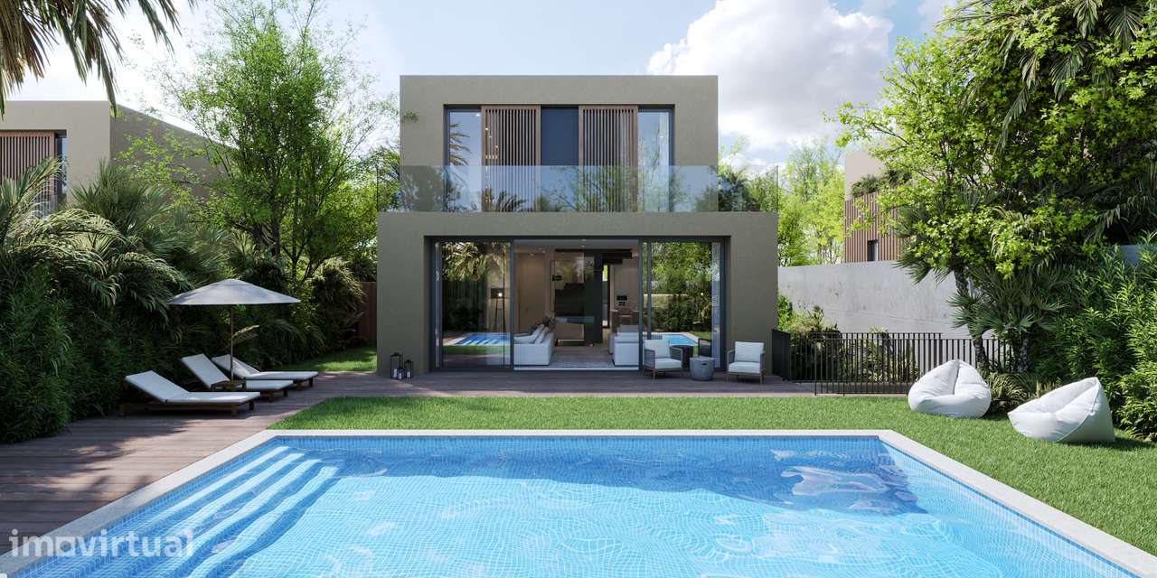 Moradia T4 com piscina, garagem e vista jardim e serra - Grande imagem: 3/33