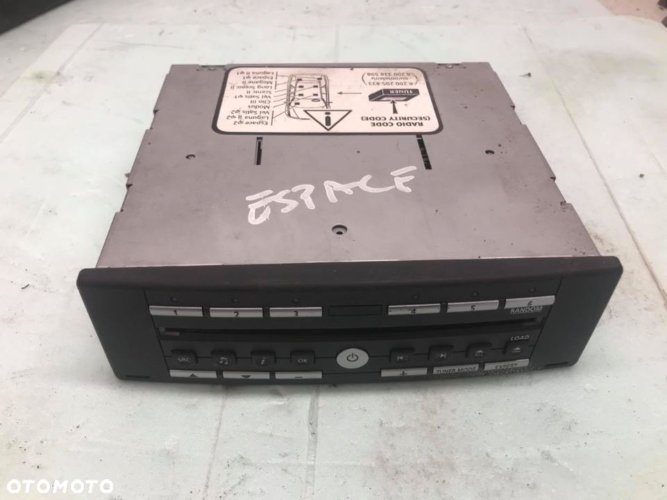 RADIO RENAULT ESPACE IV 8200207099A - 2
