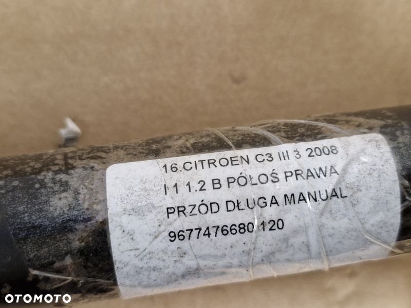 C3 III 3 2008 1 I 1.2 B PÓŁOŚ PRAWY PRZÓD PRAWA PRZEDNIA DŁUGA MANUAL 9677476680 - 5