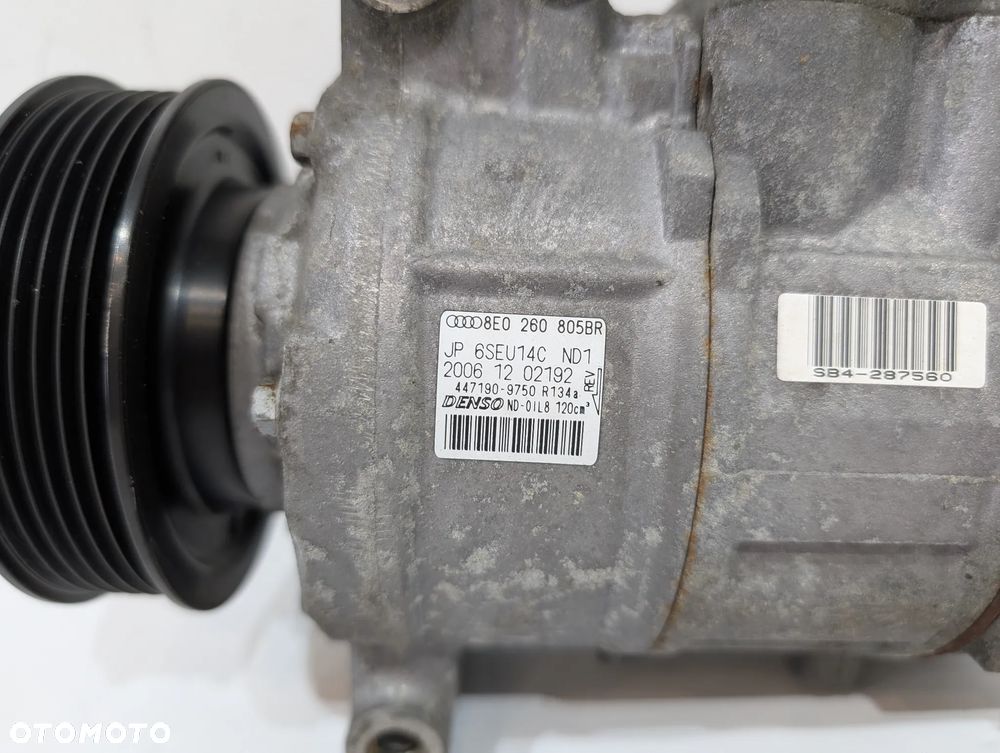 AUDI A4 B6 B7 KOMPRESOR SPRĘŻARKA KLIMATYZACJI 8E0260805BR - 5