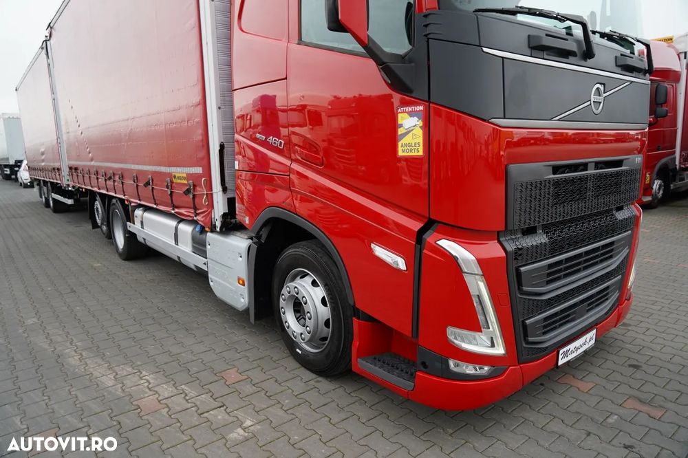 Volvo FH 460 / COMBINAT TANDEM / 120 M3 / TRANSIT / I-SAVE / I-PARK COOL / DIRECȚIE CU AX RIDICAT / WIELTON / CORTINĂ ARMATĂ - 5