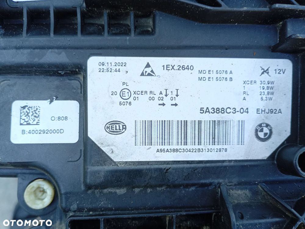 Lampa lewa FULL LED BMW 5 G30 G31 LCI 5A388C3 NA CZĘŚCI NA PUSZKE IGŁA CAŁA - 7