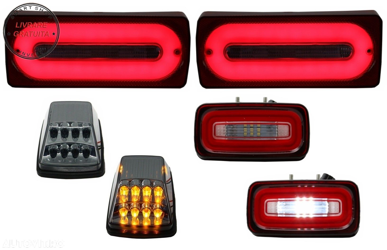 Stopuri Full LED cu Lampa Ceata si Lampi Semnalizare Mercedes W463 G-Class (1989-2- livrare gratuita - 1