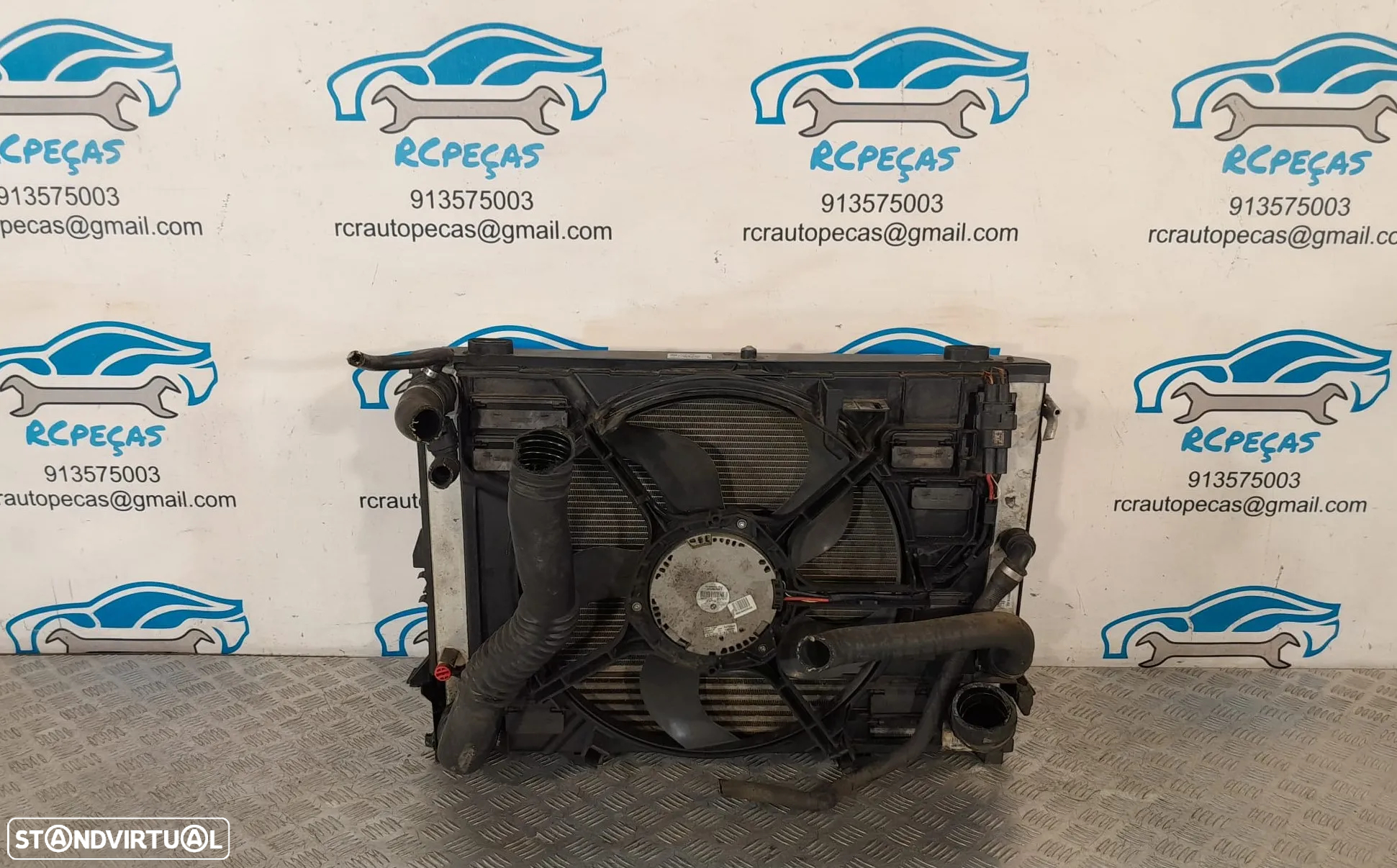 RADIADOR VENTILADOR INTERCOOLER BMW SERIE 5 E60 SEDAN CARRO 64509122827 9122827 17117795878 7795878 17517787446 7787446 17217787447 7787447 TERMOVENTILADOR - 9