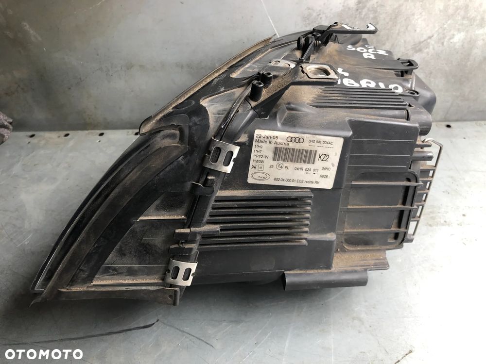 LA-1 . Lampa Reflektor Prawy Przód 8H0941004AC Audi A4 B6 Cabrio (2002-2006) - Gwarancja Wysyłka - 7