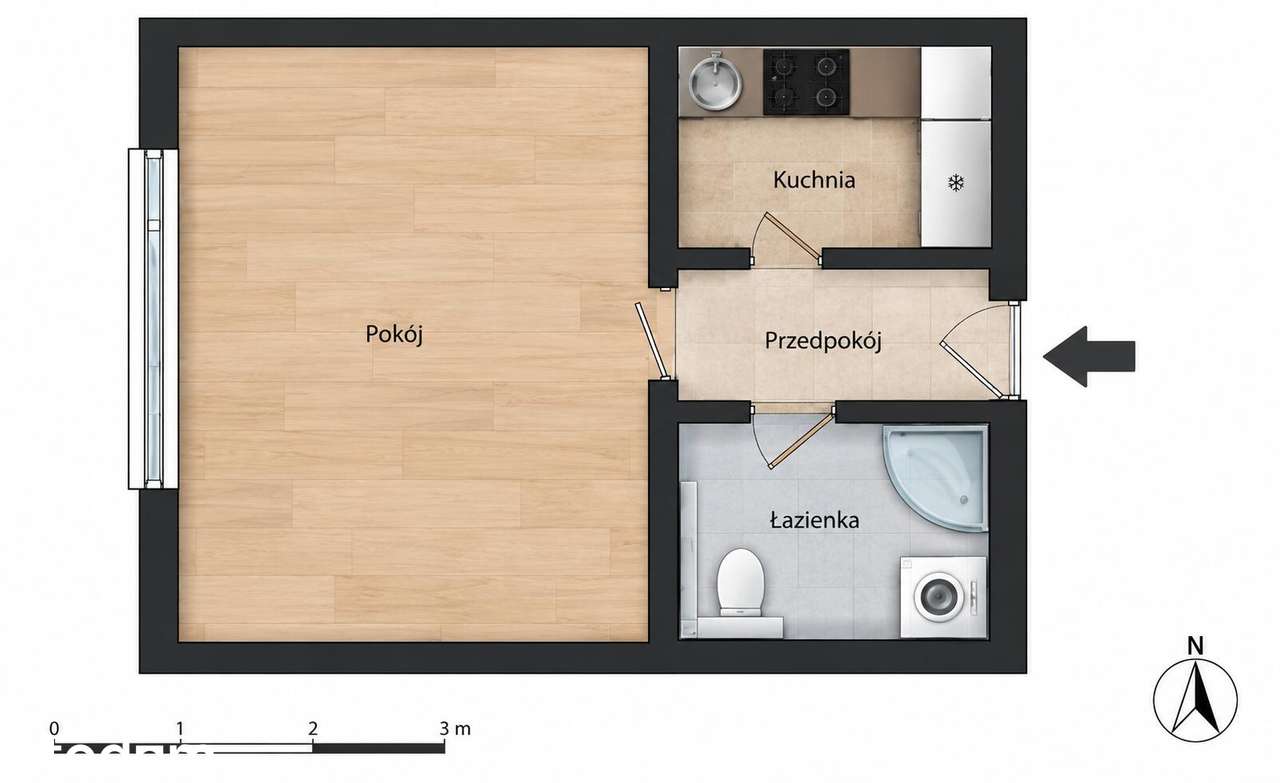 Kawalerka Muranów,  Karmelicka/Anielewicza, 7 piętro , metro