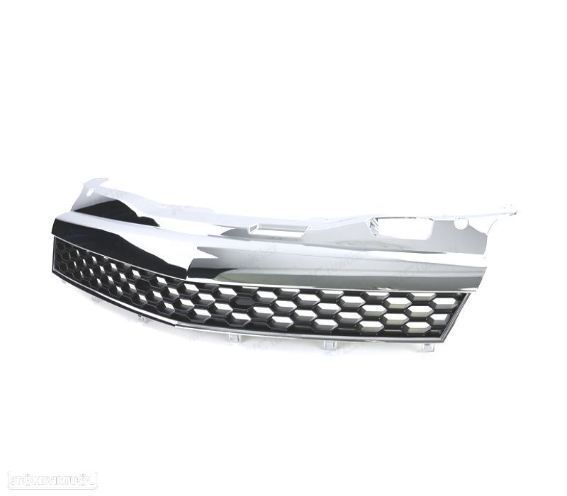 GRELHA OPEL ASTRA H GTC 04-07 CROMADA COM BORDAS PRETAS - 2