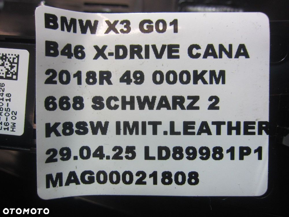 BMW X3 G01 G30 G31 PRZEŁĄCZNIK SZYB PANEL STEROWANIA 61316832729 5A5AAA3 - 10